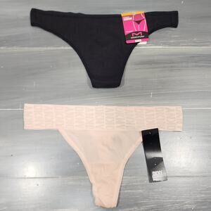 Thong‎ Underwear Panties 2 Pair Maidenform DKNY Size Small